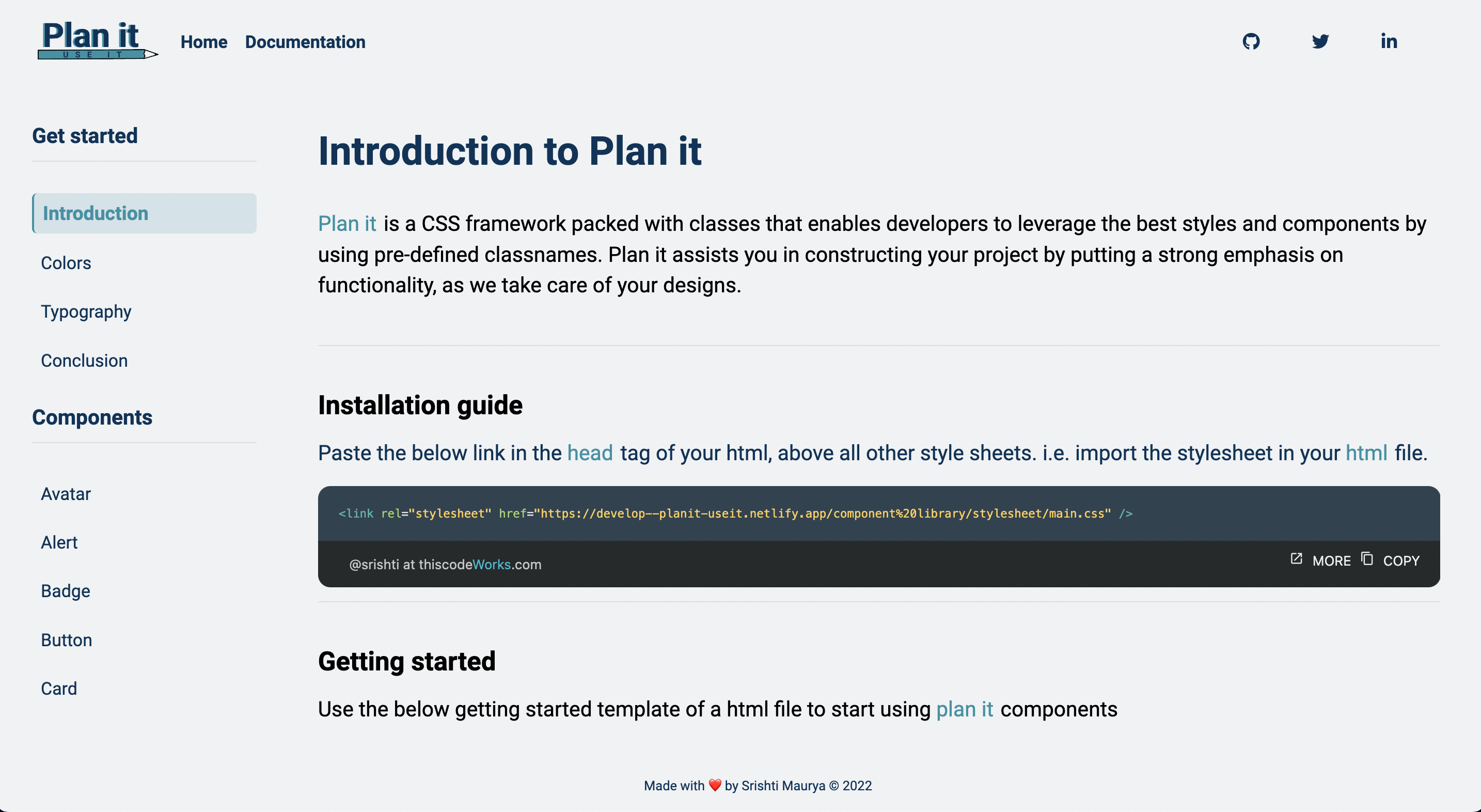 Plan it, Use it - Component Library